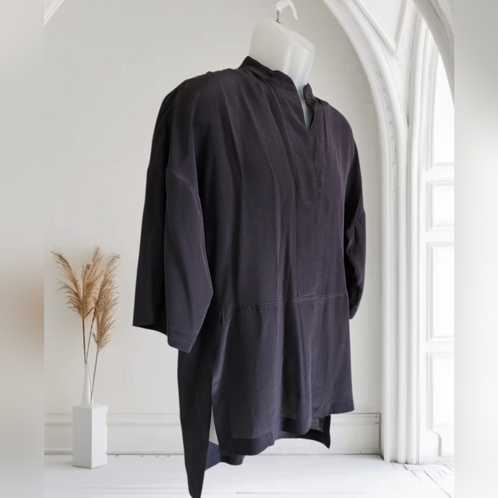 J. Crew Tunic 100% Silk Classic Black  Size S - Picture 10 of 15
